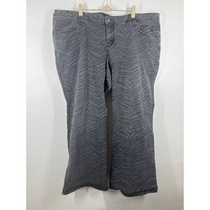 Tripp NYC Daang Goodman Zebra Print Wide Leg Jeans Black Grey Skull Size 24 Plus